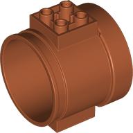 Lego Tube, Slide Straight / Dark Orange