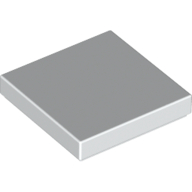 Lego Tile 2 x 2 with Groove / White