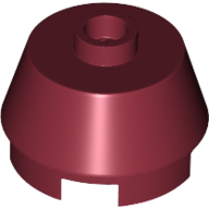 Lego Brick Round 2 x 2 Truncated Cone / Dark Red