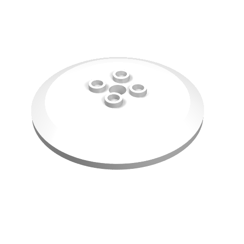 Lego Dish 6 x 6 Inverted (Radar) with Hollow Studs / White