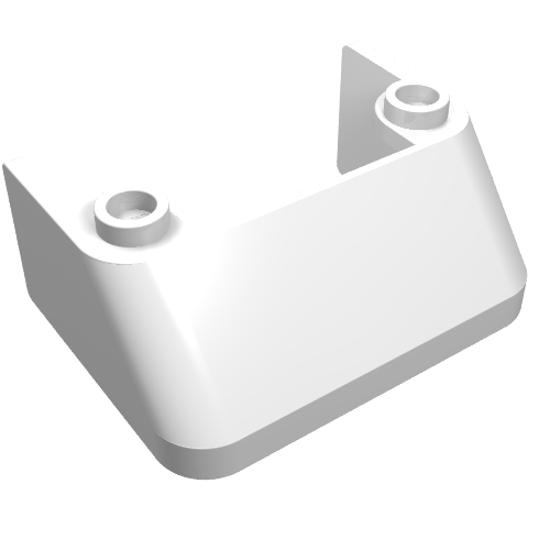 Lego Windscreen 3 x 4 x 1 1/3 with 2 Studs on Top / White