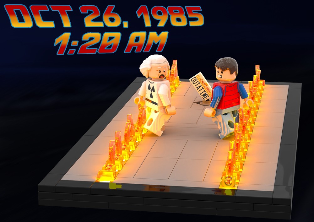 Lego Delorean Fire Trails - BTTF