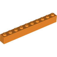 Lego Brick 1 x 10 / Orange