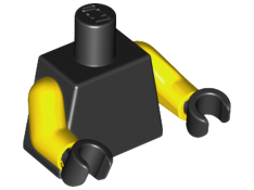 Lego Torso Plain / Yellow Arms / Black Hands