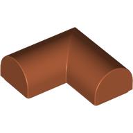 Lego Brick Curved 2 x 2 x 2/3 Double, Corner, No Studs / Dark Orange