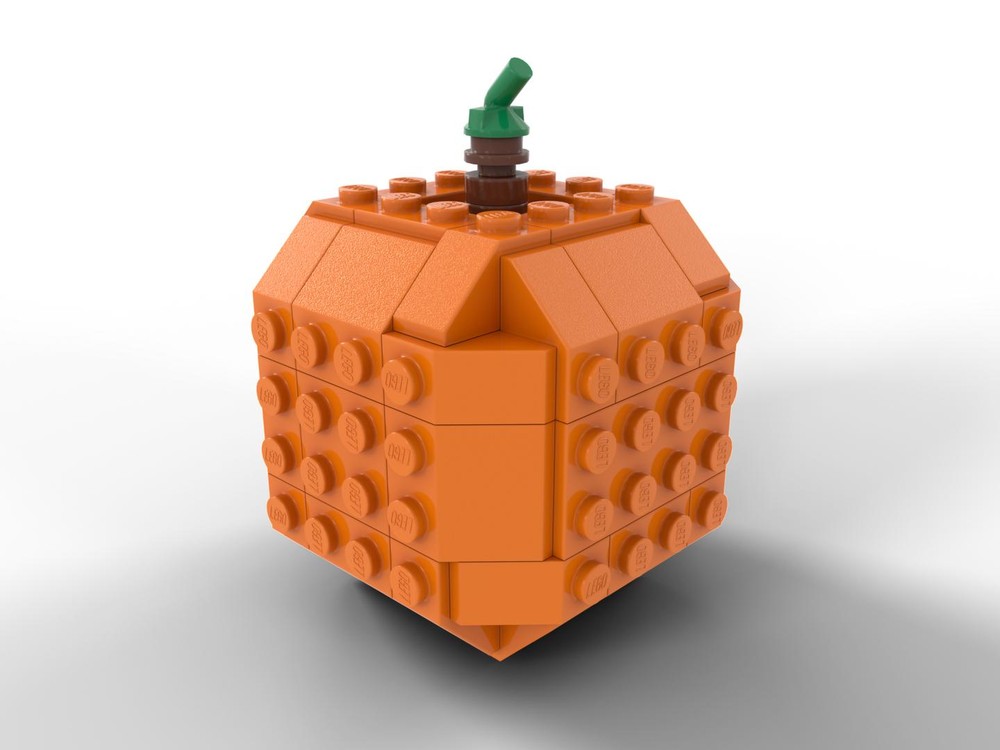 Lego Pumpkin - Brick Built 4x4 face