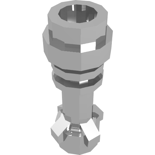 Lego Weapon Lightsaber Hilt without Bottom Ring / Chrome Silver