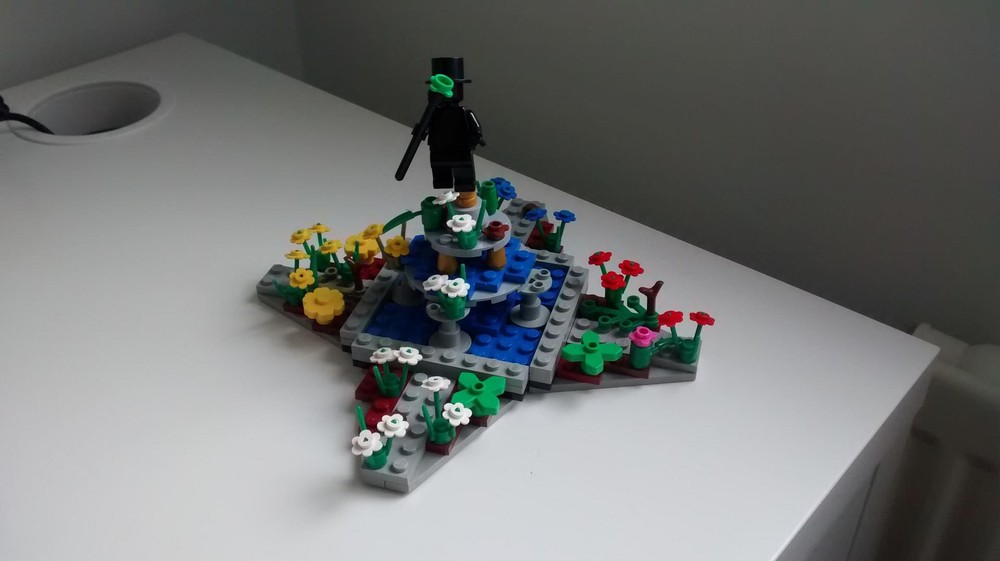 Lego abandoned fountain