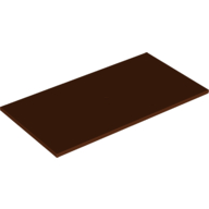 Lego Tile 8 x 16 with Bottom Tubes / Reddish Brown