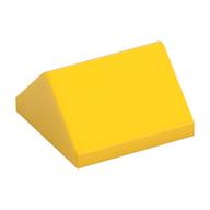 Lego Brick Sloped 45° 2 x 2 Double / Yellow