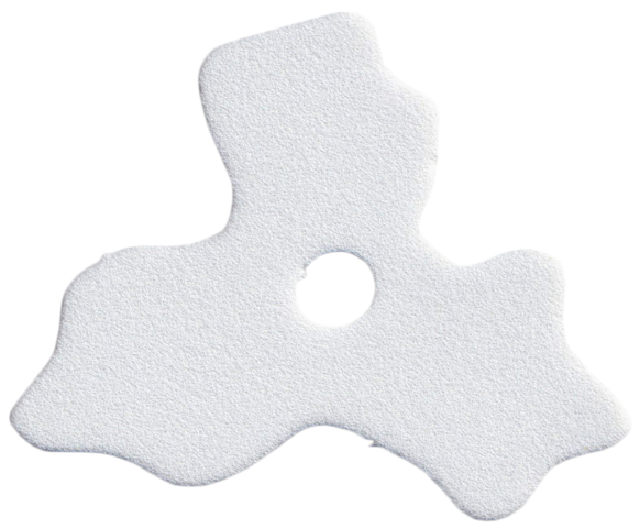 Lego Foam Part for Set 3148 - Scala Part of Bracelet with Hole, Type 3 / White