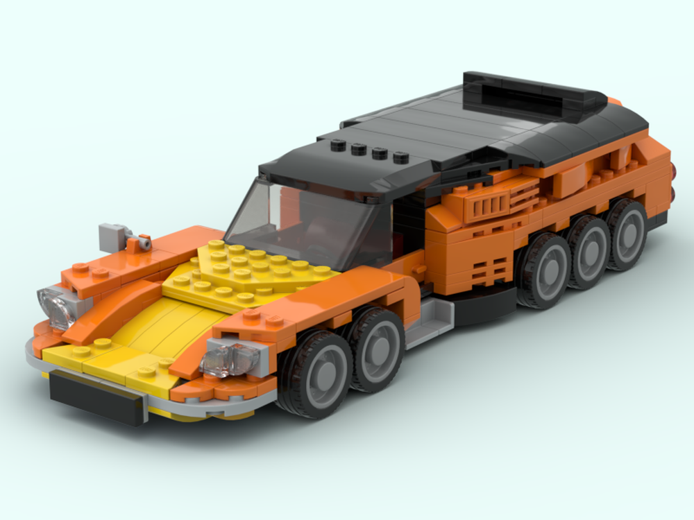 Lego 1972 Citroen DS Michelin PTR - 8 stud scale