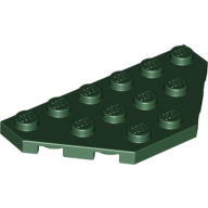 Lego Wedge Plate 3 x 6 Cut Corners / Dark Green