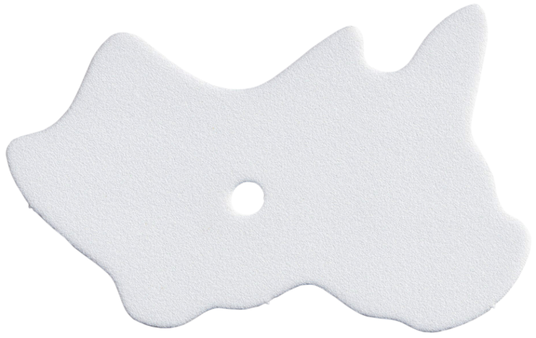 Lego Foam Part for Set 3148 - Scala Snowy Ground 10 x 6 with Hole / White