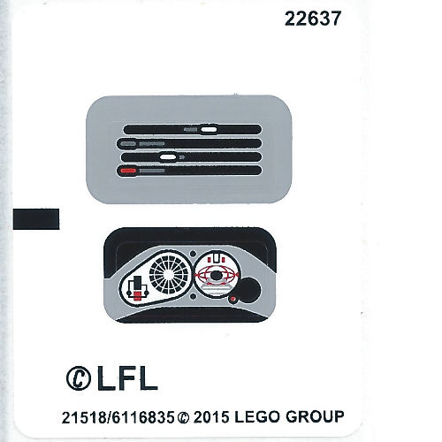 Lego Sticker Sheet for Set 75091-1 / [No Color/Any Color]