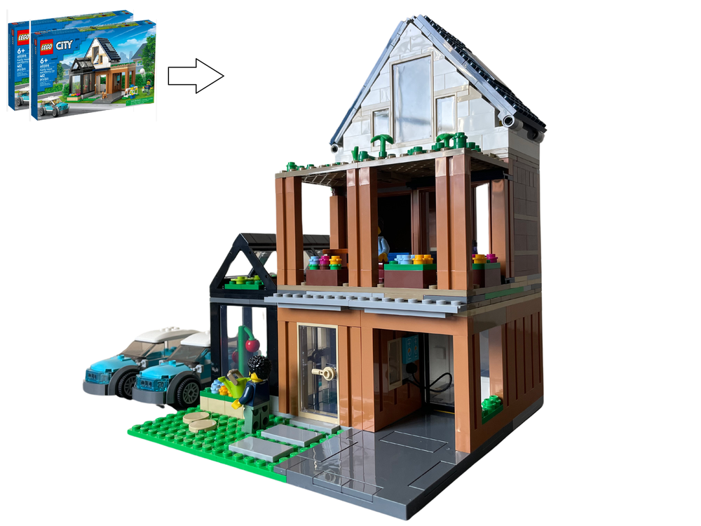 Lego Family Home Modular Alternate build of 2x 60398