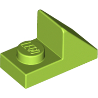 Lego Brick Sloped 45° 2 x 1 with 2/3 Cutout [New Version] / Lime