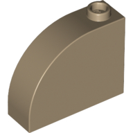 Lego Brick Curved 1 x 3 x 2 / Dark Tan