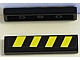 Lego Tile 1 x 4 with Black and Yellow Danger Stripes Pattern (Sticker) - Set 7885 / Black