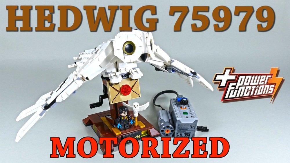 Lego Motorizing Hedwig in less than a minute. LEGO 75979 MOD