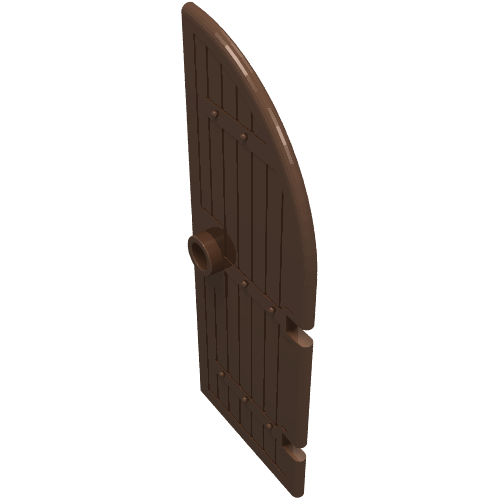 Lego Door, Gate 1 x 3 x 6 Curved Top / Brown