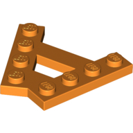 Lego Wedge Plate 4 Stud 45° Angle Plate / Orange