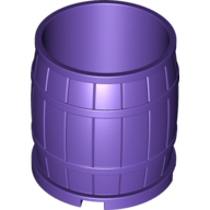 Lego Barrel 4 x 4 x 3.5 / Dark Purple