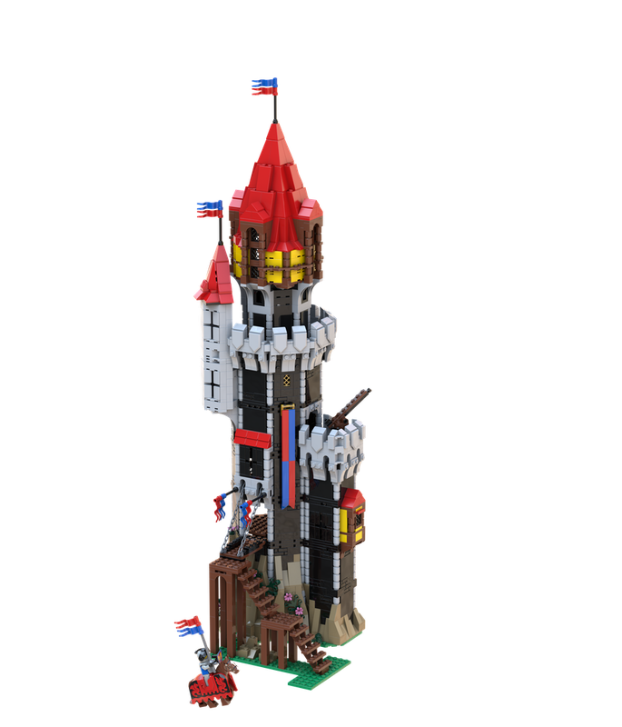 Lego Black knights round tower