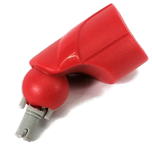 Lego Large Figure Limb, Arm, Top Section with Light Gray Pin and Socket / Red