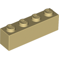Lego Brick 1 x 4 / Tan