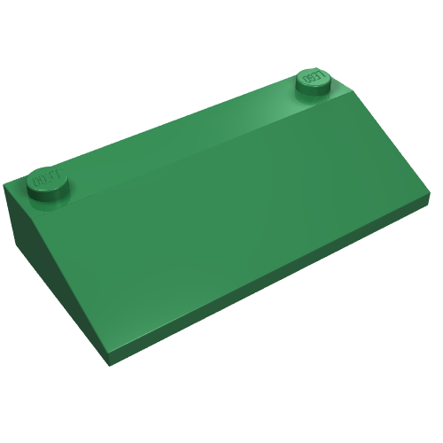 Lego Brick Sloped 33° 3 x 6 / Green