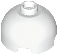 Lego Brick, Round 2 x 2 Dome Top / White