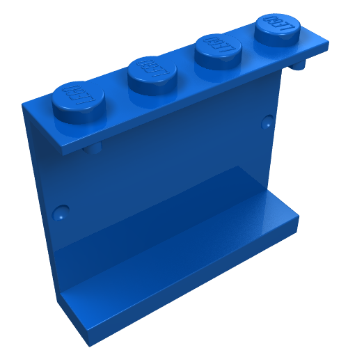 Lego Panel 1 x 4 x 3 [Solid Studs] / Blue