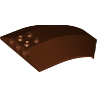 Lego Windscreen 8 x 6 x 2 Curved / Reddish Brown