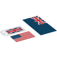 Lego Flags, UK and USA [Complete Sheet]