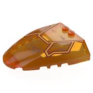 Lego Windscreen 6 x 7 x 1 1/3 with Gold, Dark Red & Copper Cockpit Print