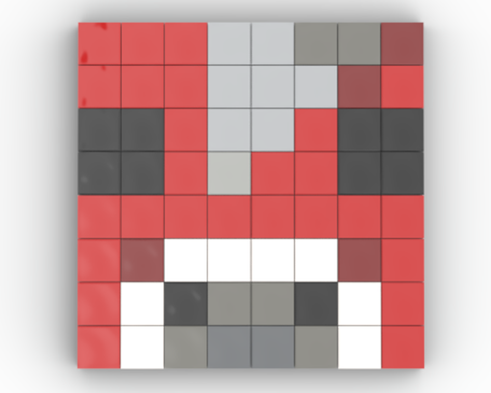 Lego Mooshroom Cow Face