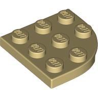 Lego Plate Round Corner 3 x 3 / Tan