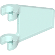 Lego Flag 2 x 2 Trapezoid with Flat Area between Clips / Trans-Light Blue