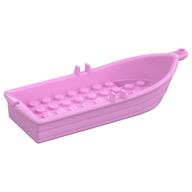 Lego Boat / Rowing Boat 14 x 5 x 2 with Oarlocks [No Hollow Inside Studs] / Bright Pink