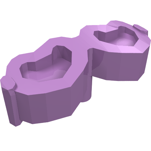 Lego Headwear Accessory Glasses, Heart Shaped with Pin / Medium Lavender