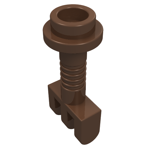 Lego Hinge Bar with 3 Fingers and End Stud (Control Lever) / Brown