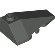Lego Brick Wedged, Sloped 4 x 2 Triple Right / Dark Gray