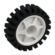 Lego Wheel Rim 24 x 7 with Black Tyre / White