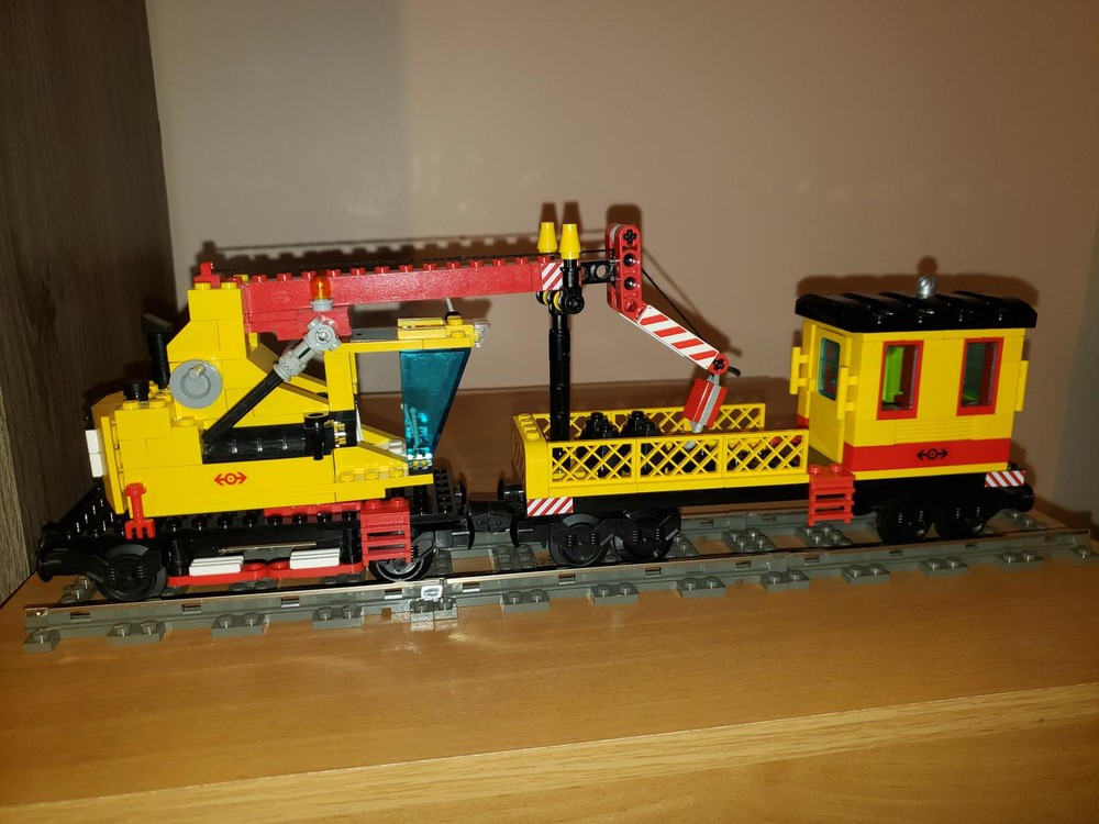 Lego Custom 4552 Rail Crane with Boom Car
