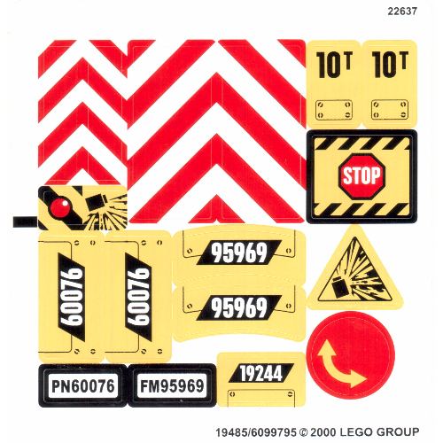 Lego Sticker Sheet for Set 60076-1 / [No Color/Any Color]