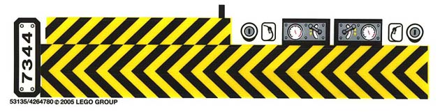 Lego Sticker Sheet for Set 7344-1