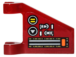 Lego Flag 2 x 2 Trapezoid with Flat Edge with Switches, Play and Pause Buttons, Slider Pattern (Sticker) - Set 70592