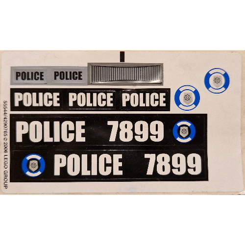 Lego Sticker Sheet for Set 7899-1 / [No Color/Any Color]