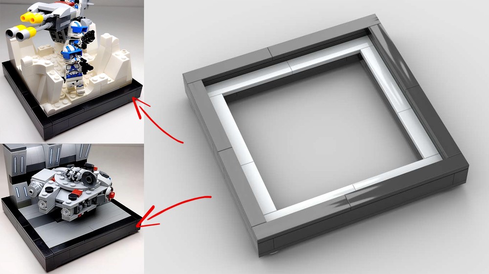 Lego holder or frame for moc
